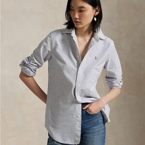 Ralph Lauren Blue Slim Fit Oxford Shirt